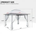 thumbnail image 2 of GAZEBETER 11' x 11' Pop up Gazebo with 4 Sidewalls Mosquito Netting-Waterproof and UV Resistant for Patios,Weddings,White, 2 of 9