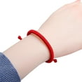 thumbnail image 4 of Grofry Handmade Braid String Bracelets Adjustable Red/Black Woven Rope Bracelet Good Luck Amulet Accessory for Women, 4 of 7