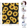 thumbnail image 4 of Black Sunflower Pattern Blanket,Comfortable Soft Lamb Wool Throw Blanket,All Season,Warm Lightweight Blankets for Sofa Bed Couch Living Room Chair,30"x40", 4 of 4