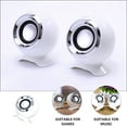 thumbnail image 3 of Raindrops 2Pcs USB Computer Speaker White Compact Portable Home Speaker with High Volume and Clear Sound, 3 of 8