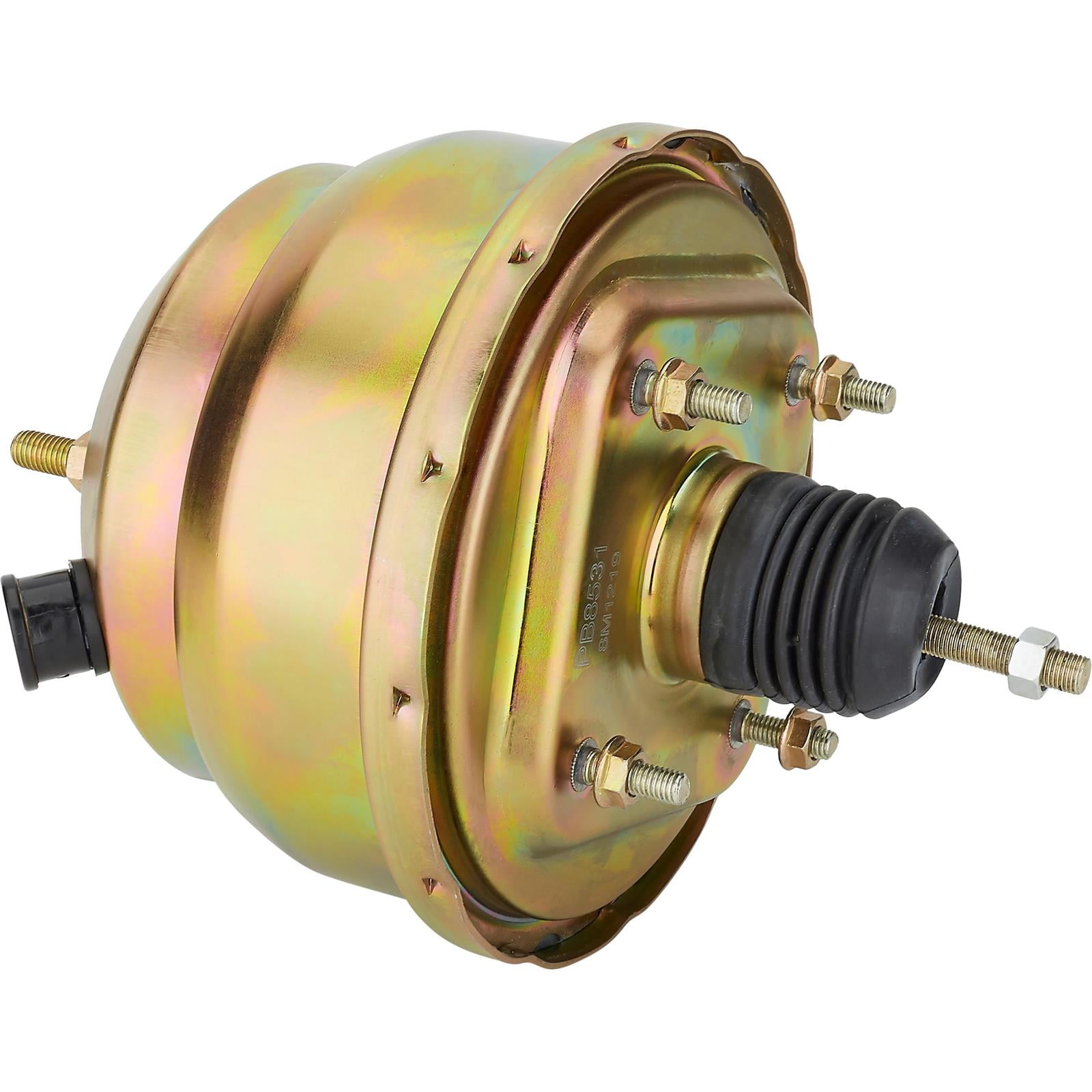 Speedway Motors Dual 8-Inch Brake Booster and 1-Inch Bore Master Cylinder Combo, Compact Under-Floor or Firewall Mount with 3/8-24 Ports and 4-Bolt 3-3/8 Inch Pattern