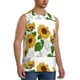 thumbnail image 2 of Balery Plump Sunflower And Sketch Camisetas sin mangas para hombre, absorbe la humedad y protege contra el mal olor.-Medium, 2 of 7