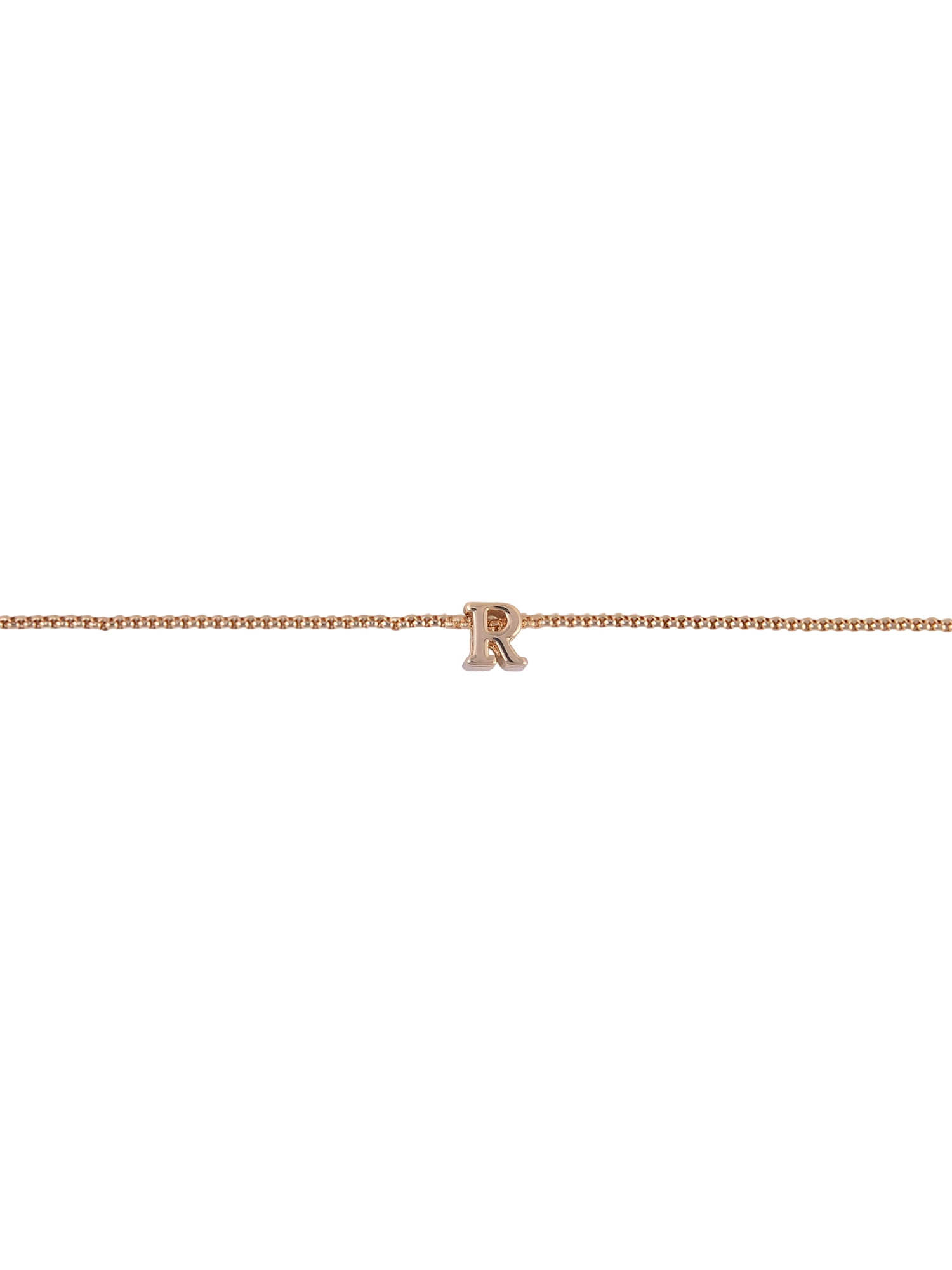 Time and Tru Goldtone 2-Row Rhinestone and Initial "R" Necklace