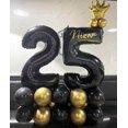 thumbnail image 4 of Number Balloons LHOAVWE 25, lámina de mylar, color negro, 40 pulgadas, 4 of 7