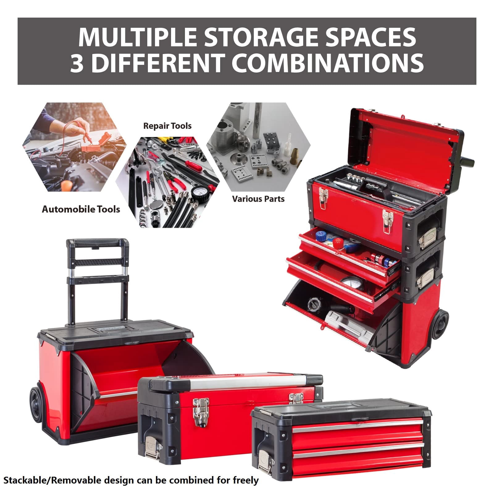 BIG RED ATB212R Torin 19 Steel Portable Tool Box Hip Roof Style Tool Box Organi BIG RED ATB212R Torin 19 Steel Portable Tool Box Hip Roof Style Tool Box Organi