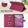 thumbnail image 4 of for Lenovo Tab One 8.7 inch/Tab K9 2025 TB-305FU Case, Rhombus Pattern Multiple Viewing Angles Stand Slim Folio Cover (Red), 4 of 6