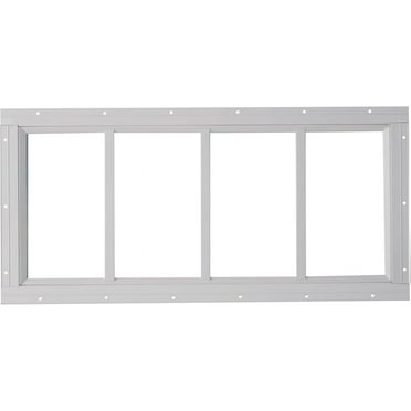 10 x 29 White Transom Shed Window, Tempered Glass, Great for Outdoor Sheds, Playhouses, Garages, and Barn!