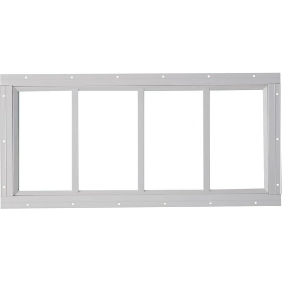 10 x 29 White Transom Shed Window, Tempered Glass, Great for Outdoor Sheds, Playhouses, Garages, and Barn!