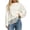 White, variant on Zpanxa Womens Crewneck Sweatshirt Lace Hem Loose Fit Casual Solid Color Long Sleeve Pullover for Winter