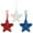 as shown, variant on 24 Pcs Red Blue And White Decorative Patriotic Ornaments Hanging Stars For Independence Day Veterans Day Home Decor, Memorial Day Tree Pendant