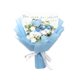 thumbnail image 1 of Ramo de flores de crochet, flor artificial de flores artificiales hechas a mano decoración del hogar tejido de amor para el aniversario Día de la Flores azules, 1 of 8