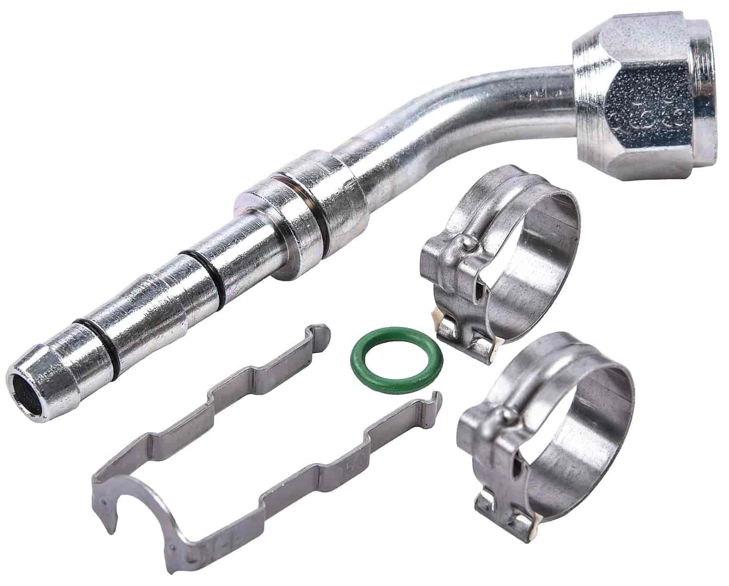 JEGS 130112 EZ Clip A/C Hose End Fitting Kit 6 AN Includes (1) 45 degree EZ Cl