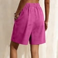 thumbnail image 6 of fheaev Wide Leg Shorts for Women Elastic Waist Knee Length Loose Fit with Pockets Summer Casual Beach Vacation Wear M-3XL, 6 of 6