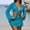 #4Sky Blue, variant on Byworldtasic Womens Crochet Swimsuit Coverups 2 Piece Bathing Suit Cover Up Long Sleeve Tie Front Crop Top Mini Skirt Sets