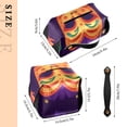 thumbnail image 2 of Mardi Gras Mask Tissue Box Cover Leather Square Rectangle Tissue Box Holder for Bathroom Living Room Desk Office Decor, 2 of 7