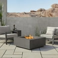 thumbnail image 4 of Real Flame Aegean 36" Square Steel Propane or Natural Gas Fire Pit Table in Weathered Slate, 4 of 9