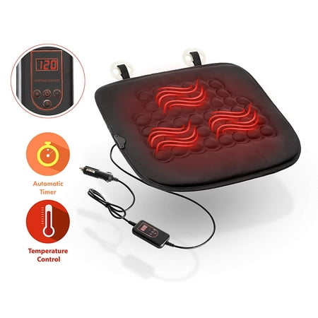 Zone Tech Car Heated Seat Cushion Hot Cover Auto 12V Heater Warmer (Best Heated Seat Cover)