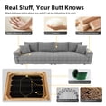 thumbnail image 7 of 102.4 " Modern Sectional Sofa Couch,Convertible Sofa Plush Corduroy 4-Seat Upholstered Sofa with Soft Pillows for Living Room Bedroom,Grey, 7 of 7
