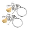 thumbnail image 3 of CIMAXIC Wedding 2pcs Keychain Set For Dad Lightweight Tool Key Holder With Wrench And Hammer Pendants Fathers Day From Kids Wedding Birthday Keychain,2.87"X1.18"X0.08", 3 of 5
