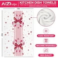 thumbnail image 2 of Pink Christmas Kitchen Towel Candy Cane Dish Towel 18 x 26 Inch Sweet Xmas Hand Drying Tea Towel for Cooking Baking Cleaning, 2Pcs, 2 of 6