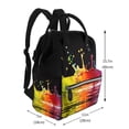thumbnail image 2 of Daiia Vibrant Color Splash Large Capacity Baby Bag Waterproof Stylish Diaper Bag Mummy Backpack Adjustable Straps Diaper BagBaby Essentials Bag, 2 of 6