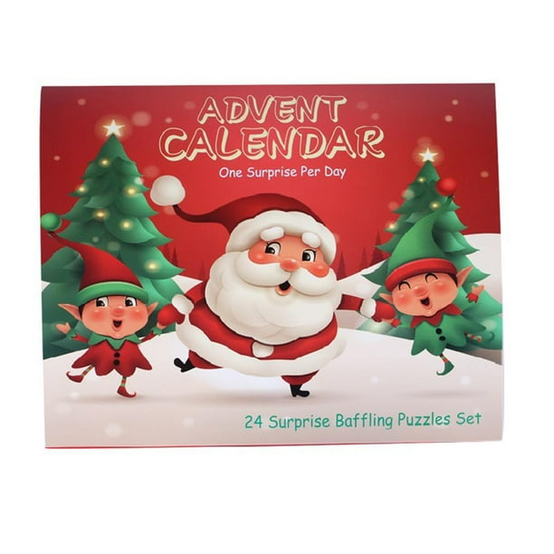 Christmas Countdown Surprise Gift Box 24 Pcs Puzzles Advent Christmas