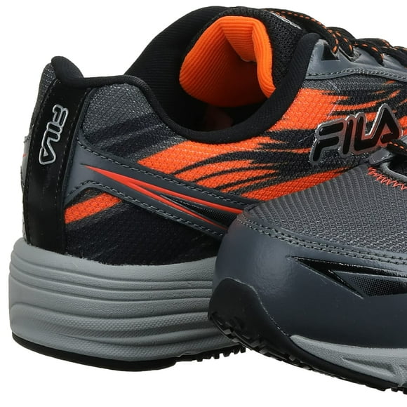 Fila Men's Memory Meiera 2 Slip Resistant Composite Toe Trail Running Shoe Food Service, Castlerock/Black/Vibrant Orange, 8 D US