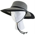 thumbnail image 3 of 422BW Medium Women's Black and White Wide Brim Hat, 3 of 3