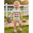 thumbnail image 5 of BemeyourBBs Newborn Baby Girl Summer Clothes 0 3 6 12 18 Months Bubble Romper One Piece Outfit Baby Infant Short Sleeve Watermelon Bow Print Bodysuit Jumpsuit Playsuit, 5 of 9