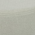 thumbnail image 4 of Modern Round Ottoman Foot Rest Stool/Seat Pouf Ottoman with Linen Fabric and Non-Skid Wooden Legs (Beige), 4 of 7
