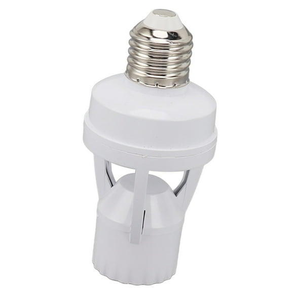 Motion Sensor Light Socket, PIR Motion E27 Screw Lamp Adapter Easy to Install Adjustable for Basement