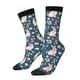 thumbnail image 1 of Balery Cute Rabbit Floral Calcetas Largas con Estampado para Hombre y Mujer – Suaves y Transpirables, Talla Única (US 5-11), 1 of 6