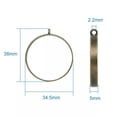 thumbnail image 5 of U8MO 10pc Alloy Open Back Bezel Hollow Metal Big Pendants Ring Frame Charms 38x34.5mm-Antique Bronze, 5 of 6