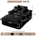 thumbnail image 2 of Lovableguy Modern Oversized Chaise Lounge Chair Indoor,Corduroy Deep seat Single Lounge Sofa with Ottoman,Sleeper Couch for Living Room,Bedroom,No Assembly Required,No Assembly Required,Black, 2 of 9