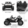 thumbnail image 3 of VOLTZ TOYS 2-Seater 24V Kids Ride On UTV - Realistic Off-Road Dune Buggy with EVA Tires, Spring Suspension, Remote Control & Music - White, 3 of 7