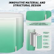 Portable Foldable Bathtub for Adults - Collapsible Travel Tub for Camping, Home & Spa - Space Saving, Durable PVC (Green Gradient)