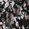 thumbnail image 4 of Pntutb Women Dress Short Sleeve V-Neck Flowers Print Beach Leisure Long Dress, 4 of 5