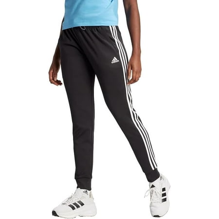 Adidas Ladies' 3 Stripe Aeroready Active Jogger - Womens Sweatpants (Black, M)