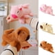 thumbnail image 2 of Pulsera de peluche con alas de roedor capibara, pulsera de peluche con cuerda para tirar, pulsera de peluche de capibara de color rosa, 2 of 5