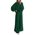 thumbnail image 2 of Women 2 Piece Outfits Fall Sweatsuits Crewneck Sweatshirt Wide Leg Sweatpants Lounge Sets Tracksuit, 2 of 7