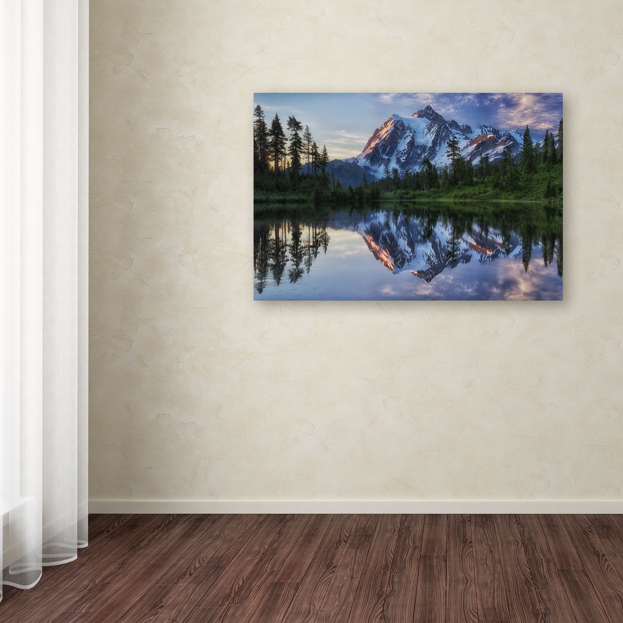 James K Papp 'Sunrise On Mount Shuksan' Canvas Art