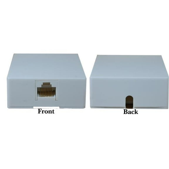 Cable Wholesale 301-2K-W 2 Port Single Gang Keystone Wall Plate - White