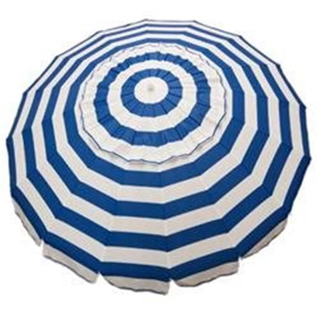 Destinationgear 8 Royal Blue And White Stripe Deluxe Beach And Patio Umbrella Walmart Com Walmart Com
