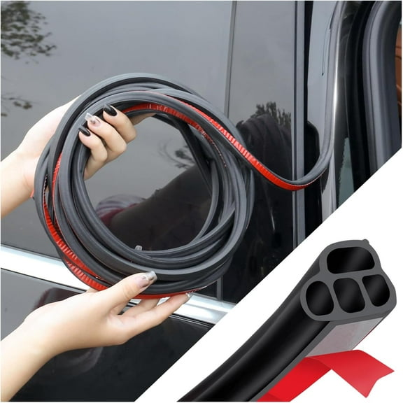 Automotive Rubber Weather Stripping Car Door Seal Strip Soundproof Waterproof Rubber Seal for Car Door, Window, and Trunk Edge Protection