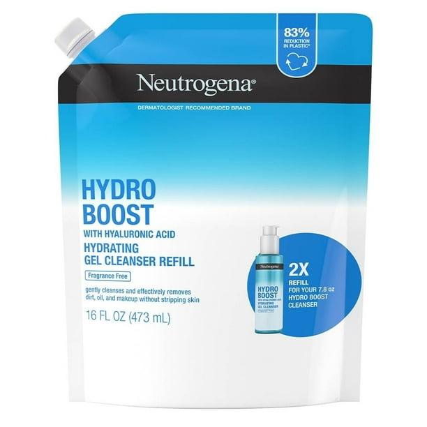 Gel limpiador facial Neutrogena Hydro Boost refill sin fragancia