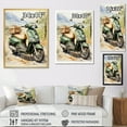 thumbnail image 4 of Designart "Touring with a Scooter Companion I" Scooter Floater Framed Wall Art Living Room, 4 of 7