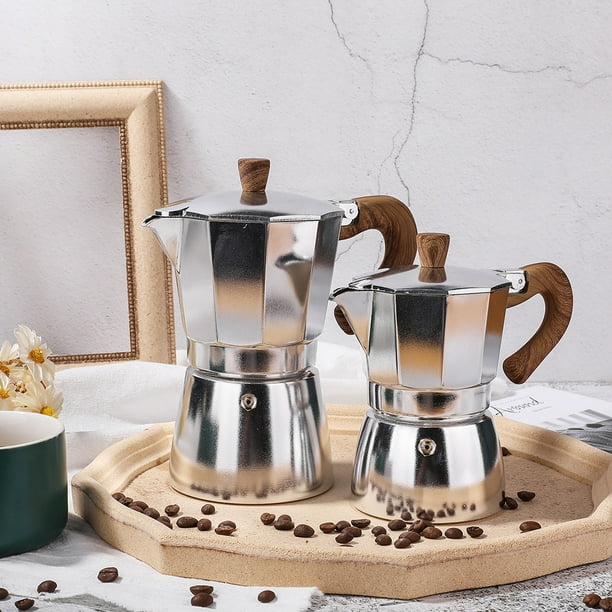 Cafetera de estilo europeo octogonal gruesa, cafetera italiana explosiva, cafetera moka, cafetera de extracción en frío, herramientas para preparar café