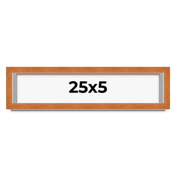 25x5 IN Shadow Box Frame Brown | 0.875 Inches Deep Real Wood Contemporary Shadowbox Display Frame |