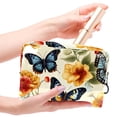thumbnail image 4 of Flower Butterfly PVC Waterproof Travel Pouch with Zipper, Lightweight, Large Capacity, Printed Design - Suitable for Ladies and Girls Out & about, 4 of 6