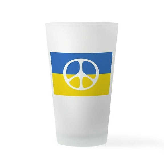 CafePress - Pray For Peace In Ukraine - Pint Glass, Drinking Glass, 16 oz. CafePress
